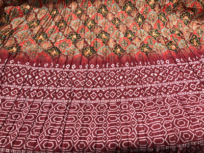 Pleated  Fabric 54'' Wide beautiful Indian design available in three colors [17651/52/53]