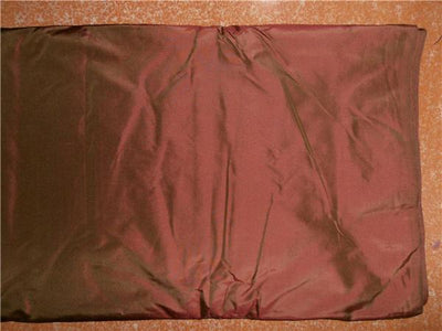 100% PURE SILK TAFFETA FABRIC IRIDESCENT PINKISH RED X LIGHT BROWN COLOR 54" WIDE TAF245