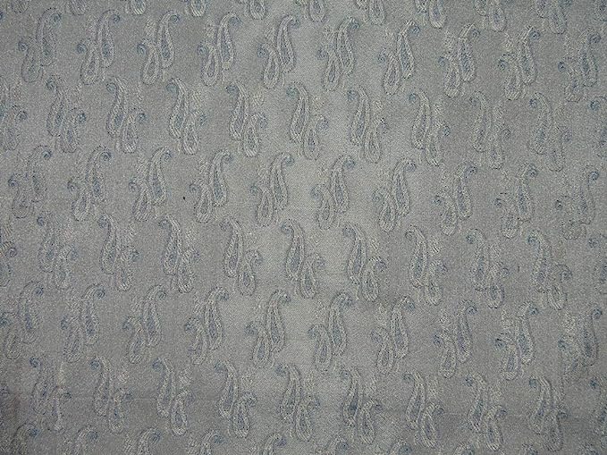 Silk Brocade fabric Light Blue &amp; Ivory Color 44" wide BRO181[5]