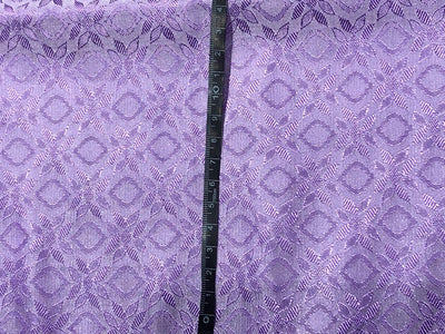 Silk Brocade fabric 44" color lilac with self  geometric  jacquard motifs BRO1051[4]