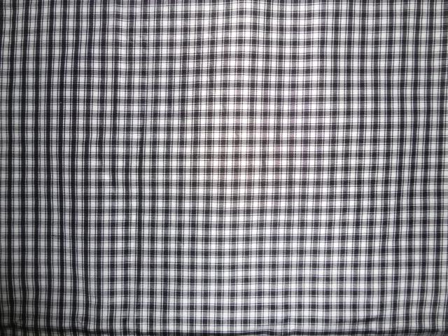 SILK TAFFETA FABRIC OF BLACK X WHITE CHECKS 54" wide TAF#C45[2]