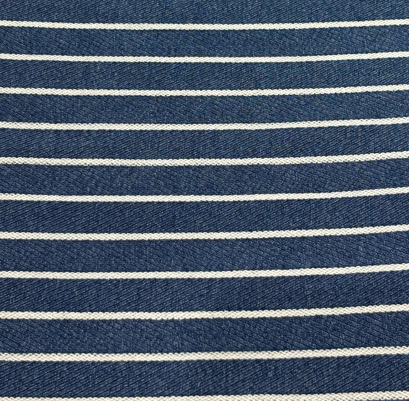Denim 100% Cotton Yarn Dyed Stripes Woven with a classic twill weave [17763]