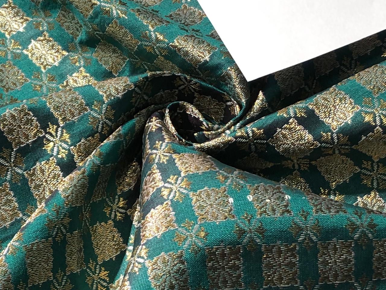 Silk Brocade fabric with leaf  jacquard available in 4 COLORS red ,teal ,plum and pink BRO998[1/2/3/4]