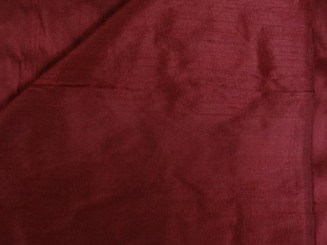 100% PURE SILK DUPIONI FABRIC indian RED colour 44" wide WITH SLUBS MM56[5]