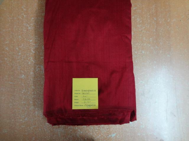 100% PURE SILK DUPIONI FABRIC indian RED colour 44" wide WITH SLUBS MM56[5]