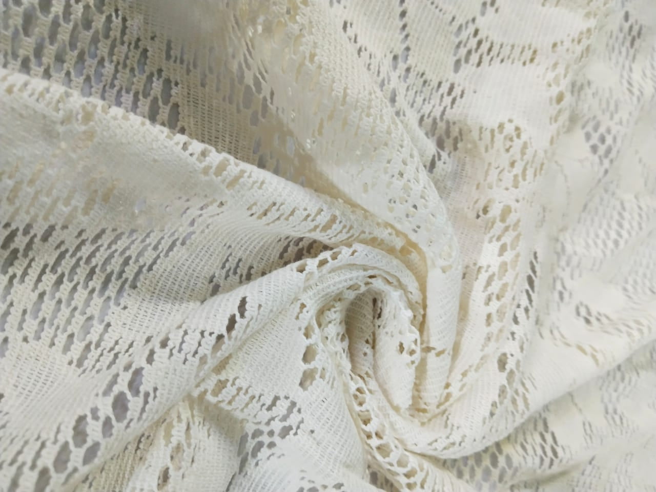 fancy LACE overlay fabric offers intricate woven patterns in 5 designs