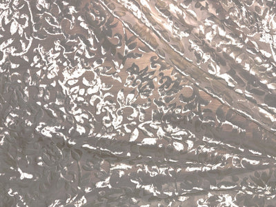 White Devore Polyester Viscose Burnout Velvet fabric ~ 44" wide available in 3 designs floral vines, abstract rose and floral [18291/92/93]