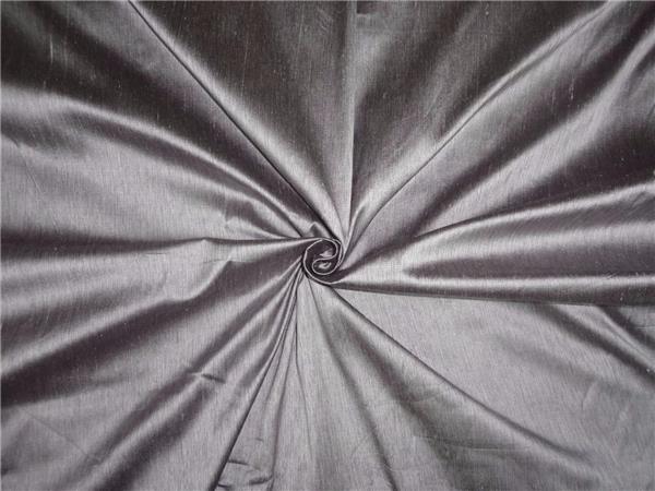 100% SILK DUPIONI FABRIC 2 PLy LIGHT PURPLE,IVORY WITH BLACK  SILK 54" wide DUP#S56[1]