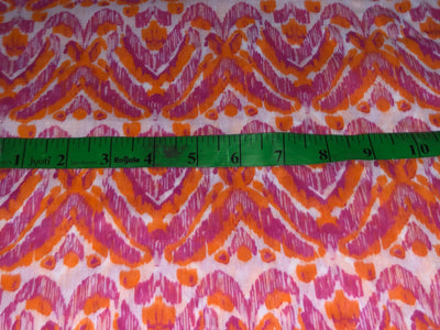 100% Cotton Poplin Print 44" wide waves of pink and orange [17278]