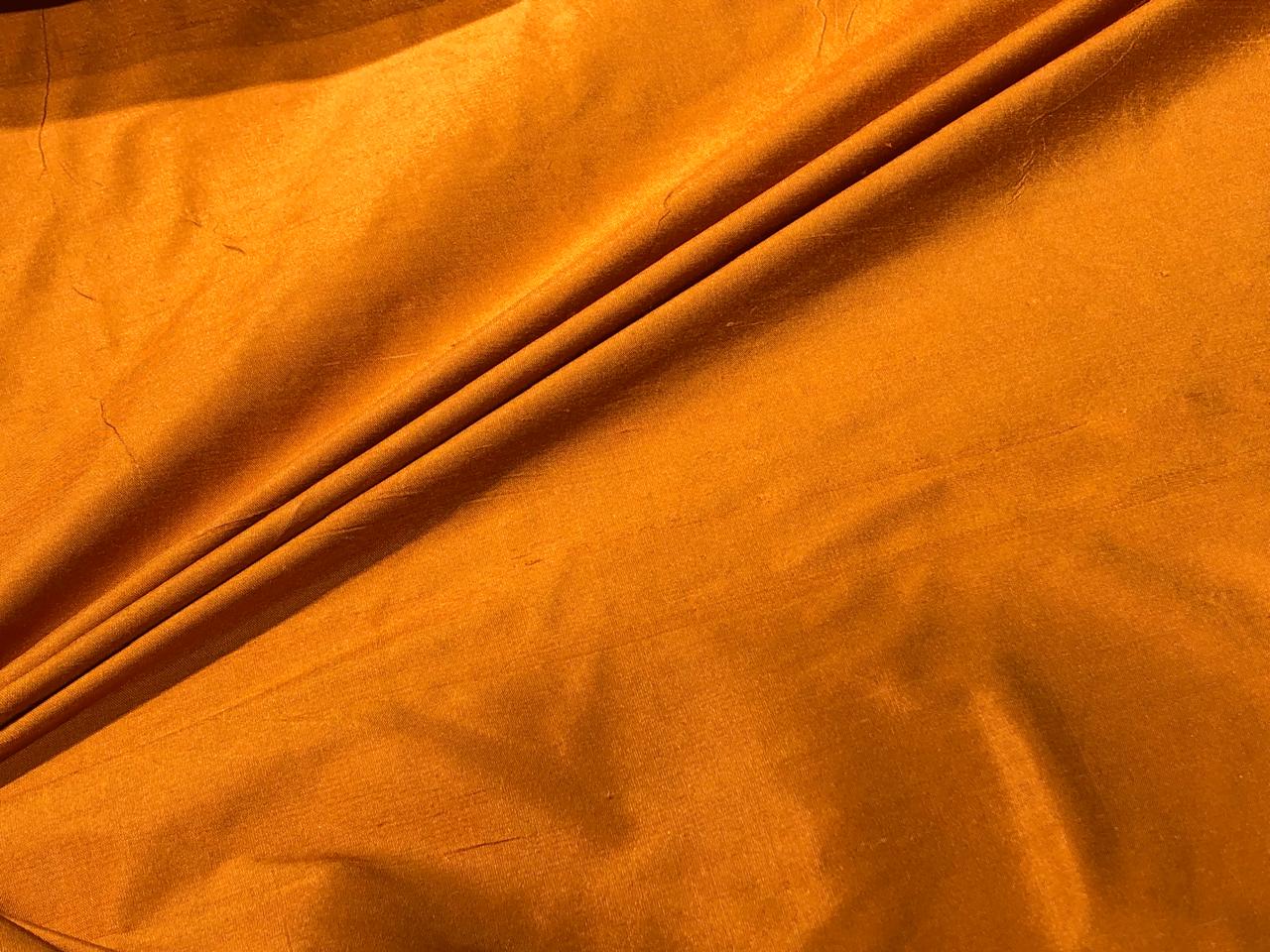 Silk Dupioni fabric burnt orange  color 54" wide DUP420