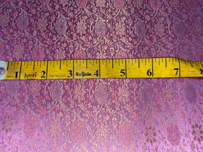 Silk Brocade fabric pinkish lavender intricate floral  BRO1082[3]