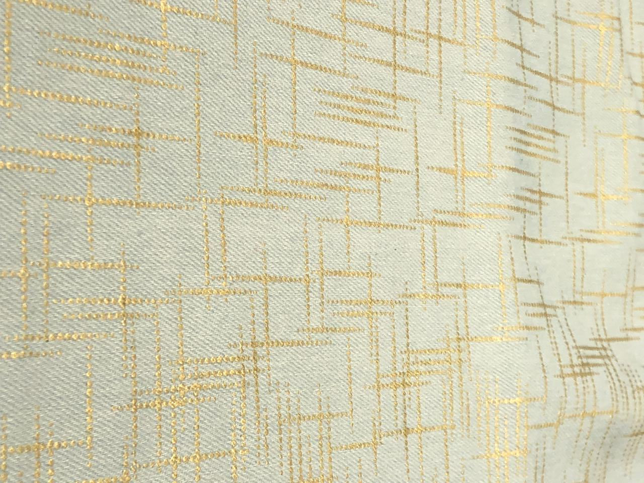 100% Cotton Denim Fabric with foil print 58" wide available in 3 colors light dusty greenm, light blue and darker blue[17720/21/22]