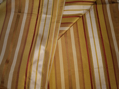 100% Silk Taffeta Fabric  Multi colour stripes 54" wide TAFS60