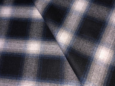 100% WOOL SUITING 54" wide PLAIDS [15603/04] available in 2 colors [navy and green/navy and cream]