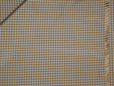 100% pure silk taffeta fabric ivory, brown color plaids 54" wide TAF#C43