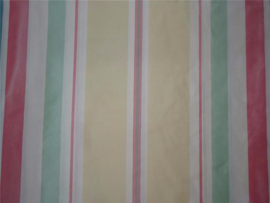 100% SILK TAFFETA PASTEL COLOUR STRIPE 54" wide Taf#S136[1]