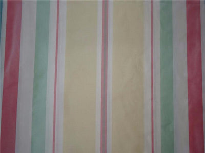 100% SILK TAFFETA PASTEL COLOUR STRIPE 54" wide Taf#S136[1]