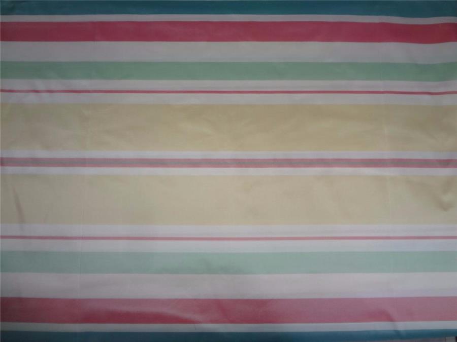 100% SILK TAFFETA PASTEL COLOUR STRIPE 54" wide Taf#S136[1]