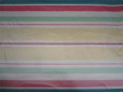 100% SILK TAFFETA PASTEL COLOUR STRIPE 54" wide Taf#S136[1]