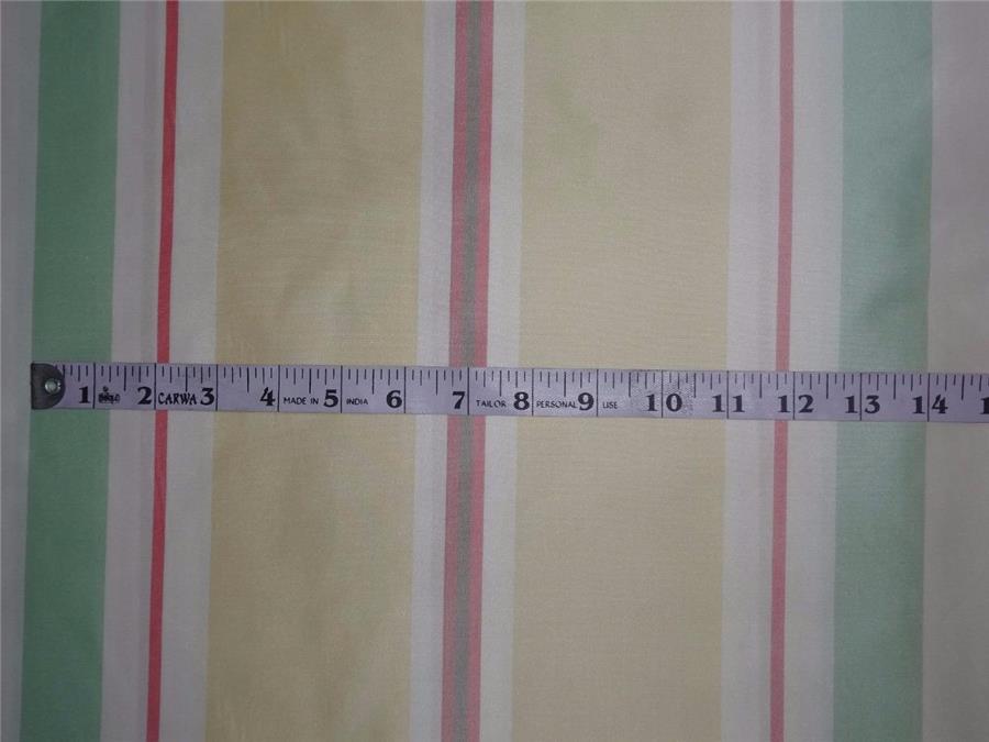 100% SILK TAFFETA PASTEL COLOUR STRIPE 54" wide Taf#S136[1]