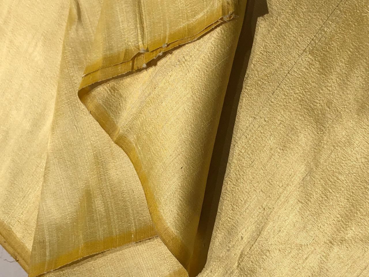 PURE SILK DUPION FABRIC GOLDEN YELLOW color 54&quot; wide WITH SLUBS*MM124[1]