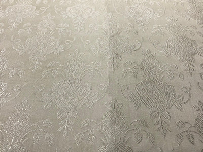 Silk Brocade fabric white ivory self jacquard jacquard BRO1025[4]