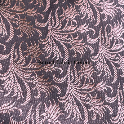 Brocade Fabric  brown with pinkish brown Floral Jacquard  44" BRO1029[1]