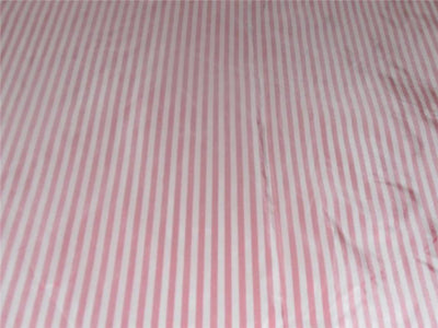 100 % Silk taffeta red and dark ivory colour 4mm stripe 54" wide TAFS2 [1397]