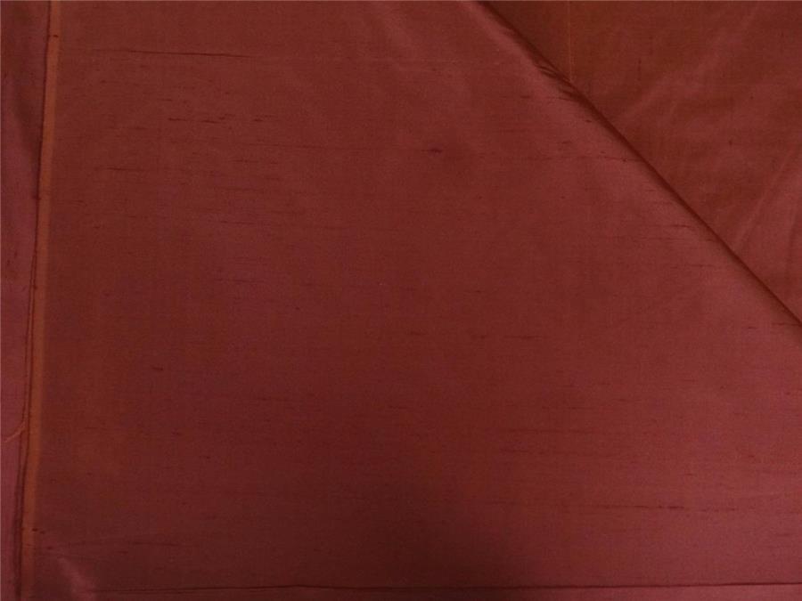 100% PURE SILK DUPION FABRIC RUST color 54" wide DUP64[3]