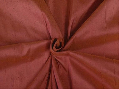 100% PURE SILK DUPION FABRIC RUST color 54" wide DUP64[3]