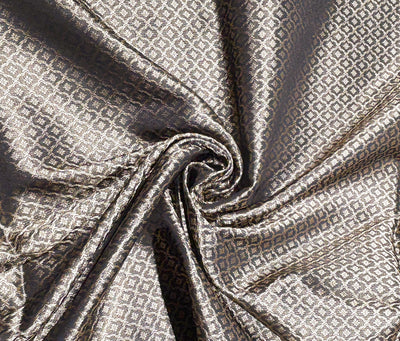 Brocade Fabric brown and gold diamond floral motif  all over Jacquard 44" BRO1028[3]