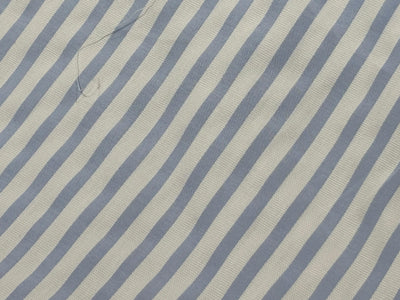 100% Cotton Poplin 58" wide blue  yarn dyed striped structured design  [17770]