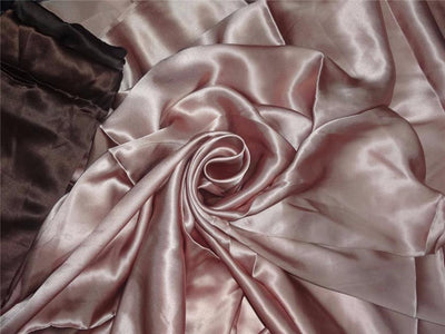 100% PURE SILK SATIN FABRIC 95 GRAMS DUSTY ROSE colour 54&quot; wide 7078