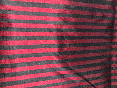 100% Pure Silk dupion STRIPE available in 2 colors PURPLE/BLACK and BURGANDY/BLACK  Fabric 44" wide DUPS71[1/2]