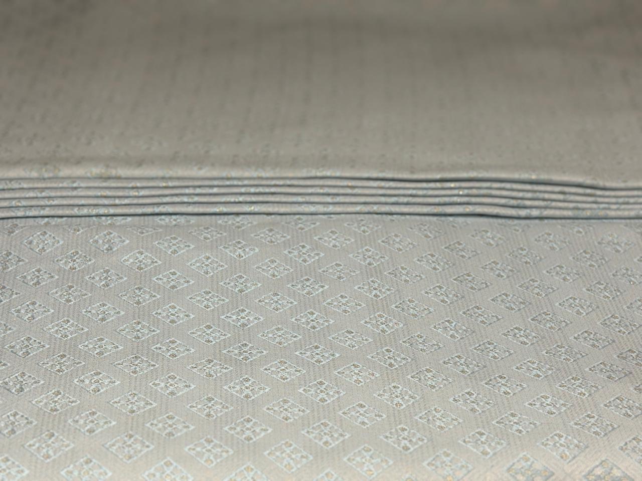 Silk Brocade fabric 44"baby blue  motif with subtle lurex dots  BRO1066[2]