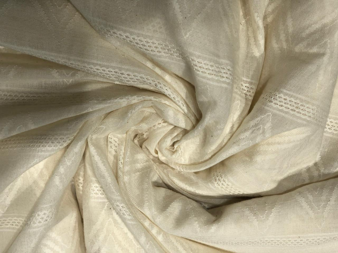 100% Cotton dobby and jacquard dark ivory [17723]