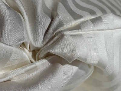 100% NATURAL banana FIBRE striped fabric White color 58" wide dyeable [17306]