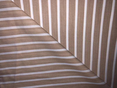 100% Cotton Poplin 58" wide  stripes available in 2 colors beige and chocolate brown[17811/812]