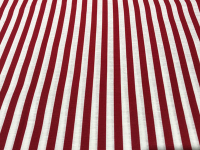 Linen  Fabric 48"wide  red and white  stripe [17288]