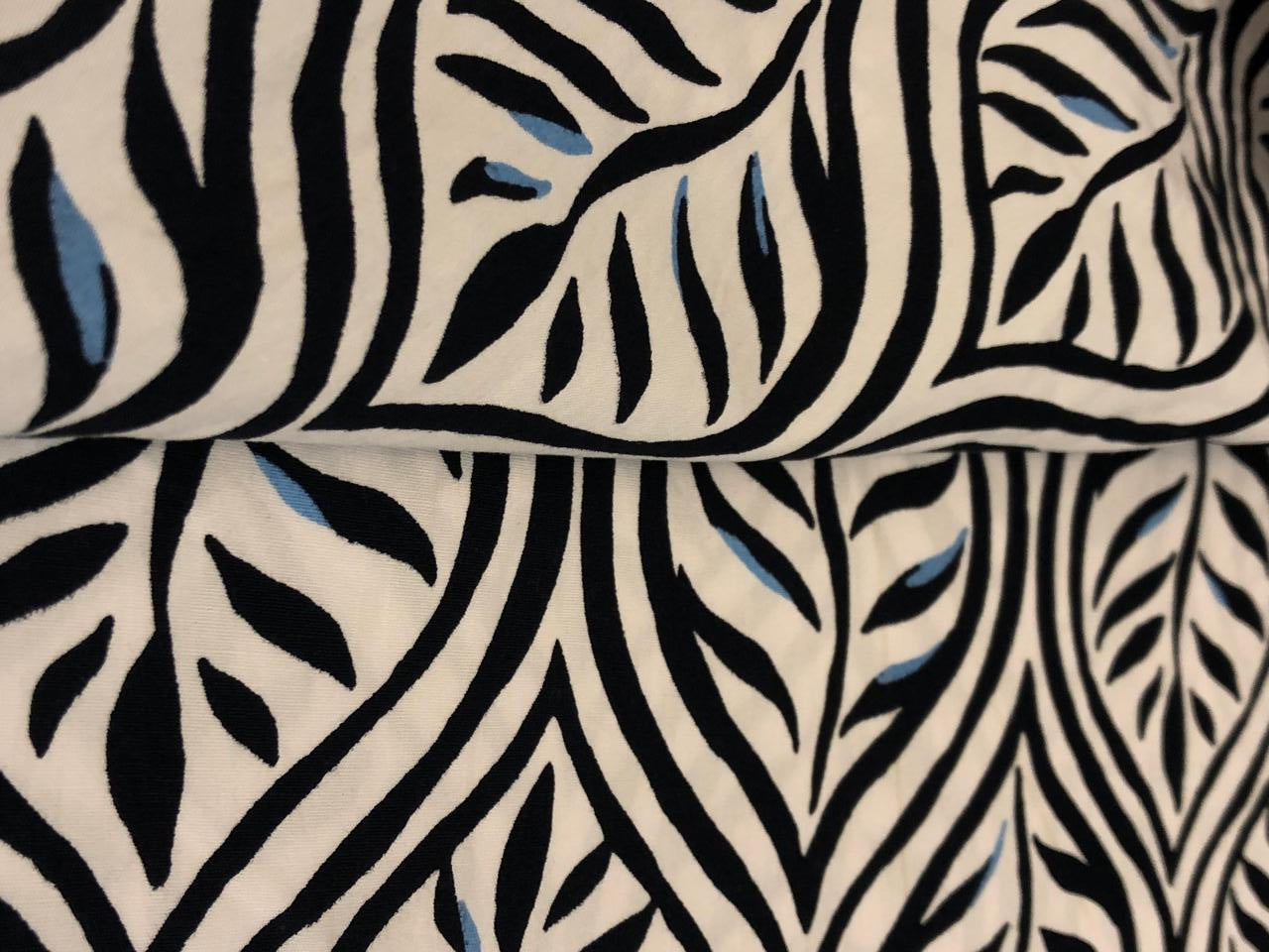 100% Cotton Poplin available in 2 different color combination 58" wide available in black/white and navy/powder blue [18686/87]  [18686/87]