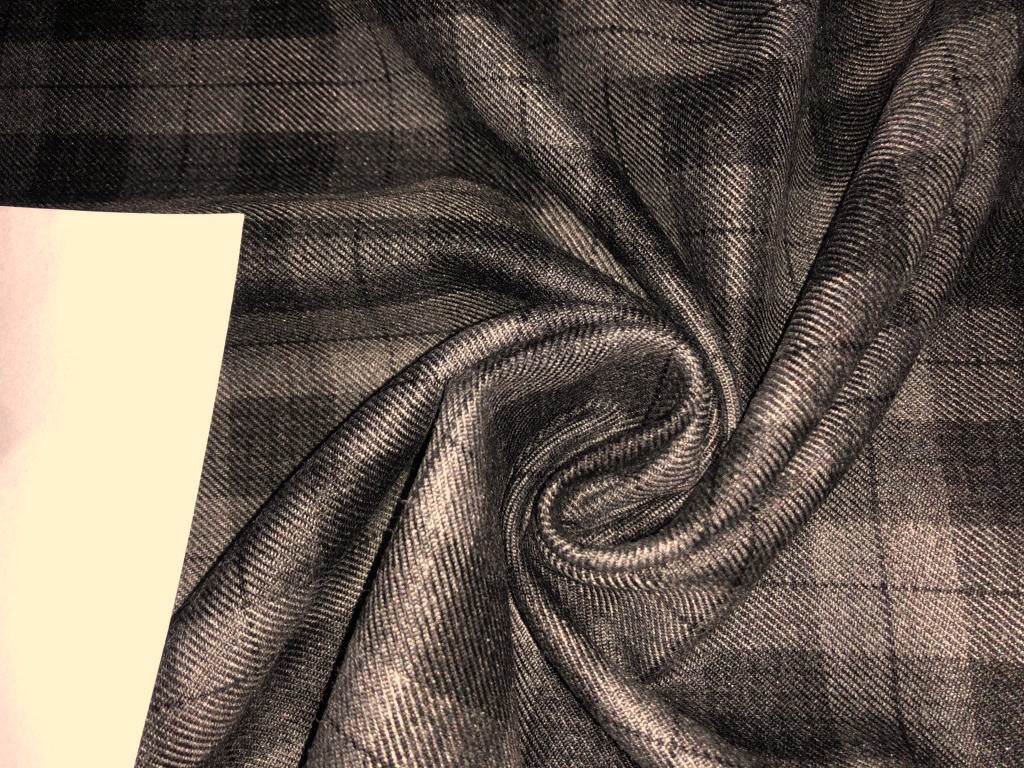 Tweed Suiting Heavy weight premium Fabric Plaids 58" wide available in 4 styles GREY/ BLACK/ GREEN PLAIDS LIGHT BROWN / DARK BROWN/ BLACK PLAIDS BLACK AND GREY PLAIDS CHARCOAL GREY/BLACK/BROWN PLAIDS [15692-15695]