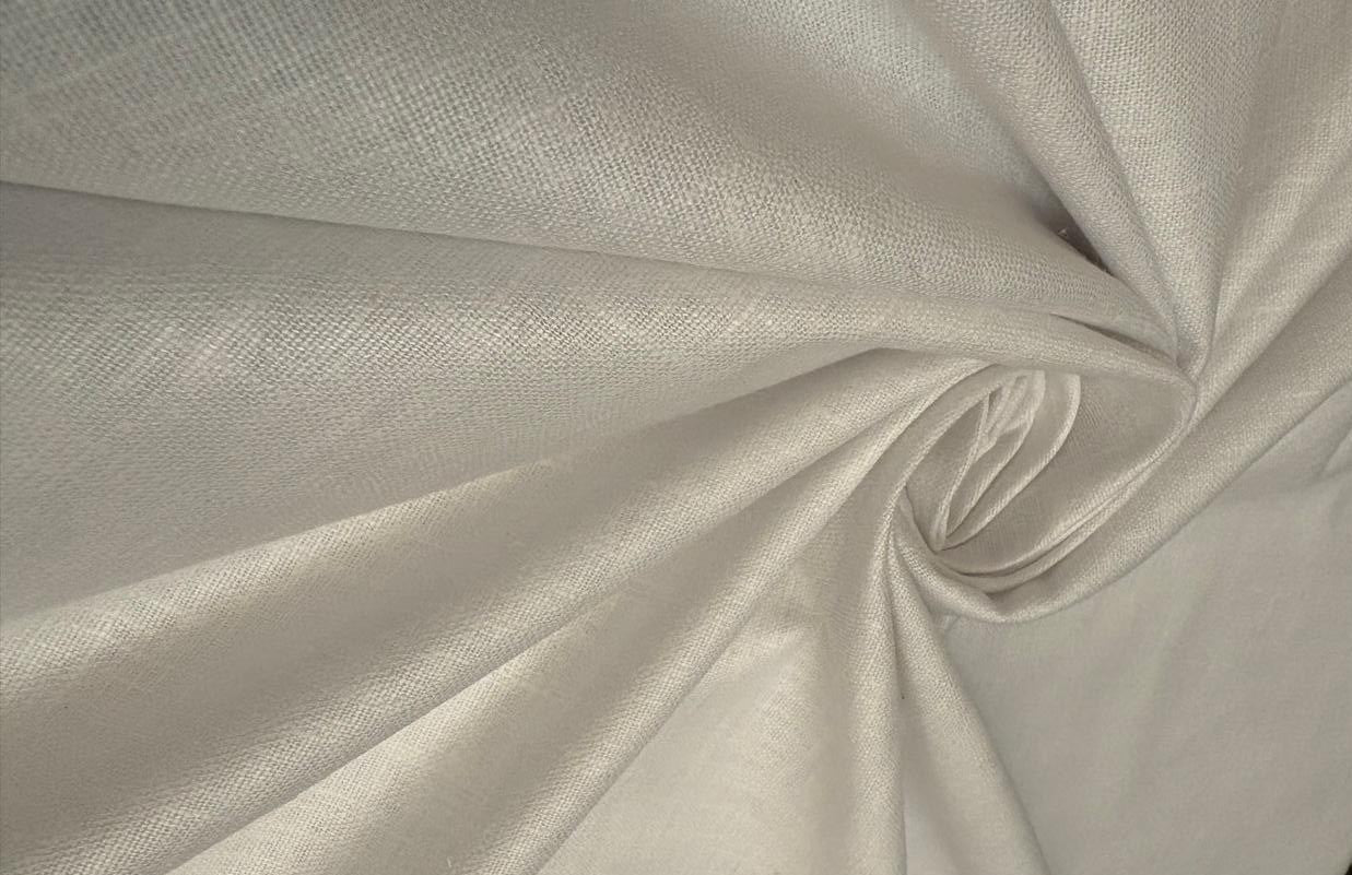 Cotton canvas  fabric White 58"[18578]