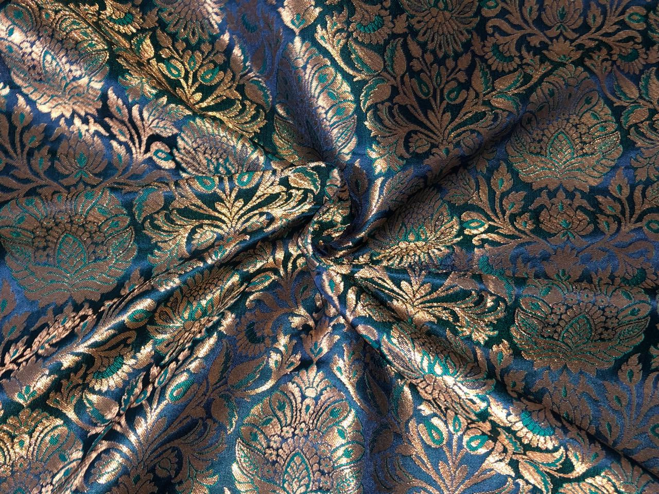 Silk Brocade fabric  jacquard available in 7 colors mulberry, burgundy, candy pink, teal, mustard, green x red  and turquoise BRO1026