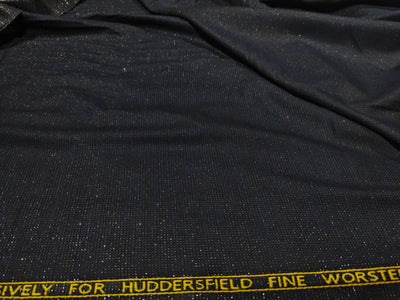 Suiting Billionaire  fabric 82 % sustainable bamboo x 18 % metallic lurex navy blue [17726]