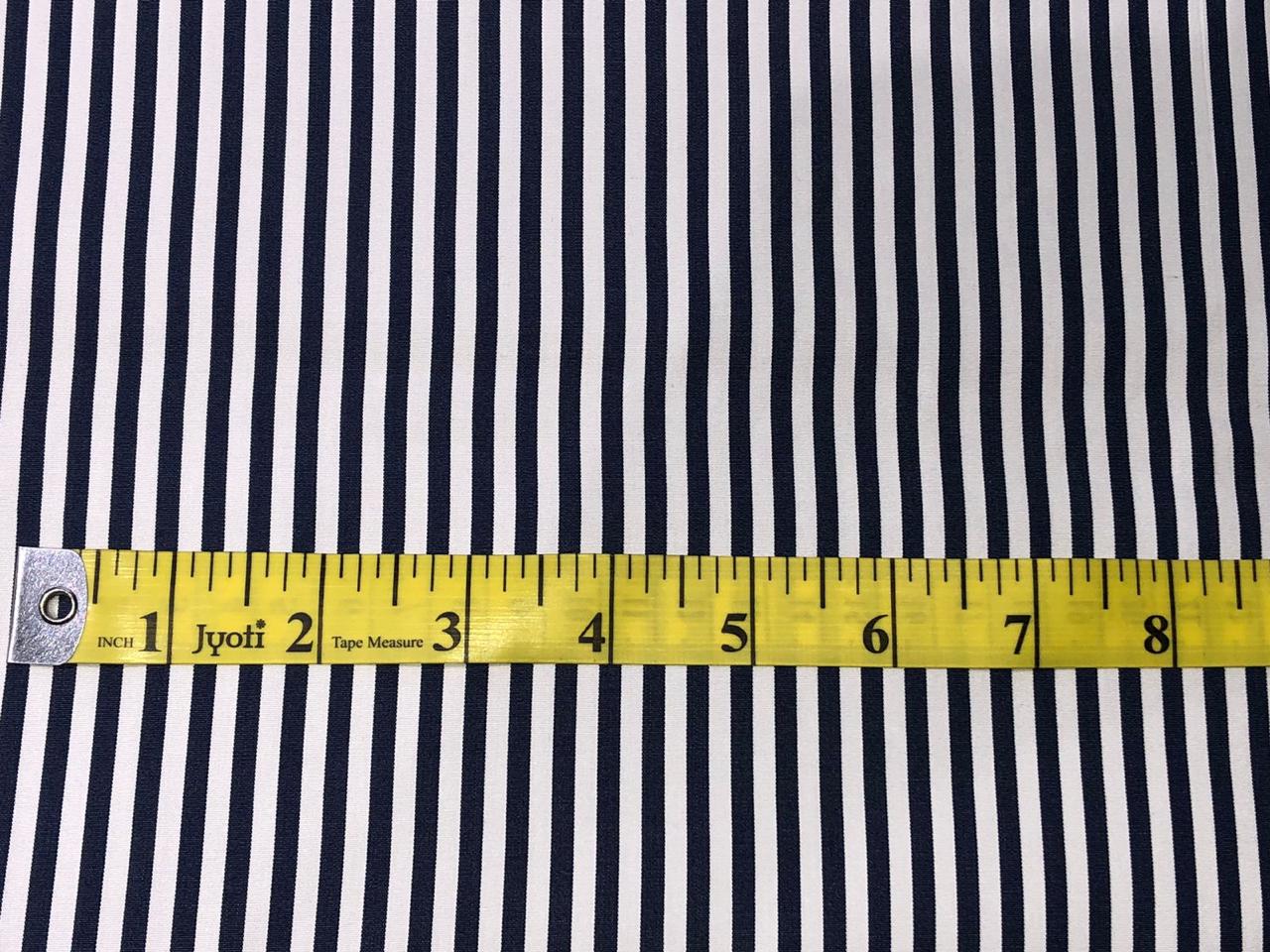 100% Cotton 40'S STRIPES  58" wide AVAILABLE IN 3 COLORS white and denim blue/white and navy and denim blue and white