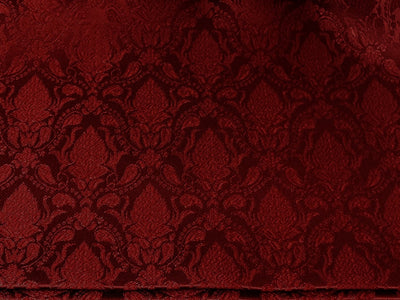Silk Brocade fabric 44"self  floral  jacquard  available in 3 colors burgandy ,deep blue almost black and dark green BRO1065