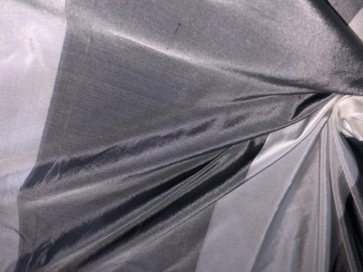 100% silk Taffeta grey and white ivory 7.75 inch Stripes Selvidge to Selvidge 54" long TAFS170