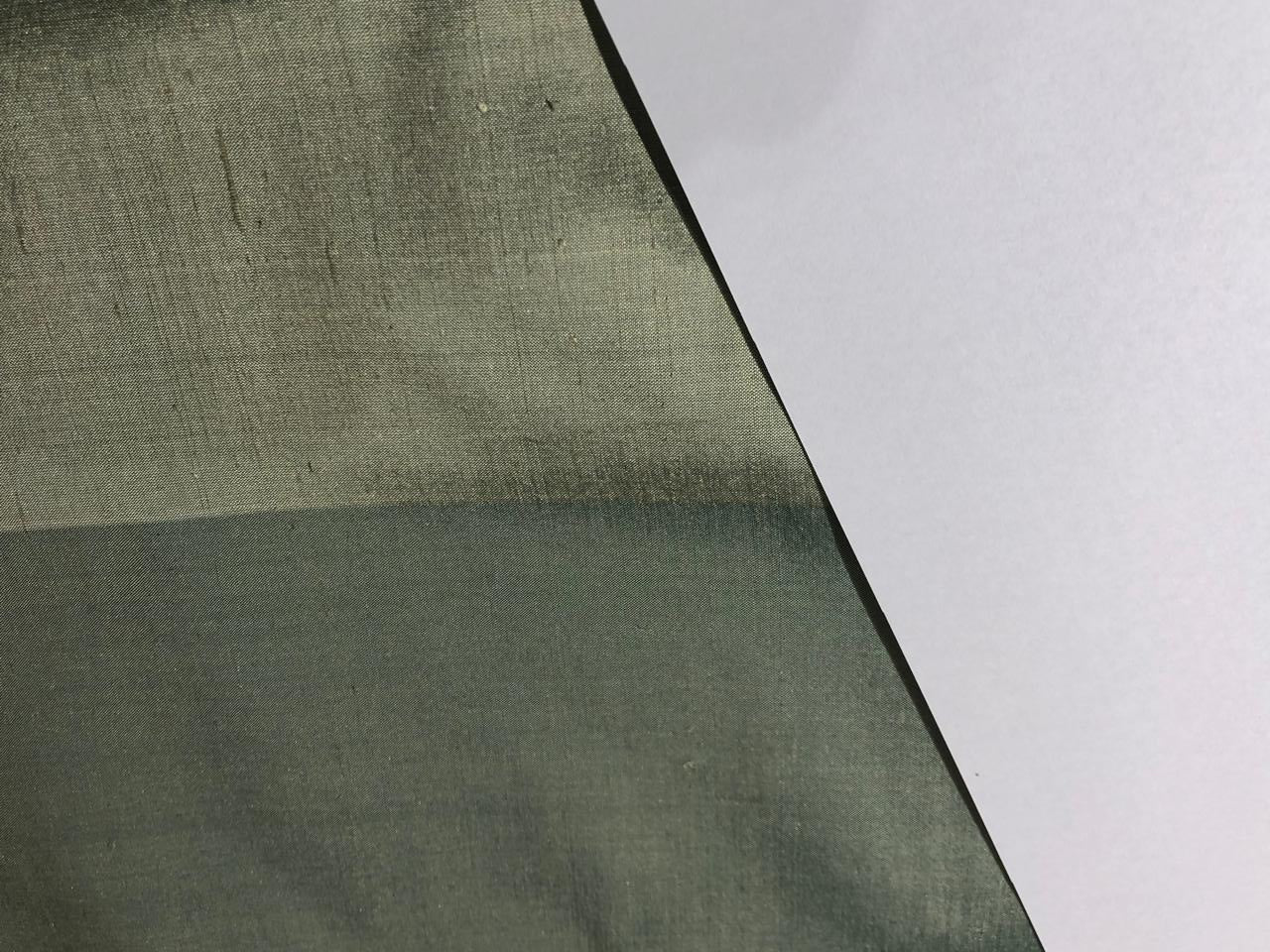 Silk dupioni Two shades of dusty green  54&quot; width  stripes DUPS26[2]