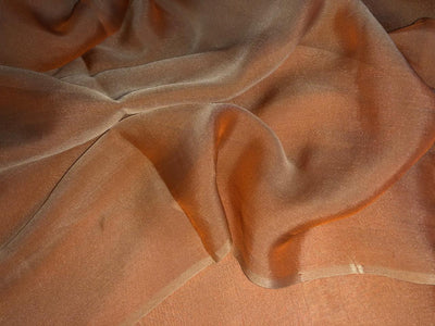 Silk flat chiffon fabric 54"2tone available in 3 colors blue x pink, orange x pink and peach x green