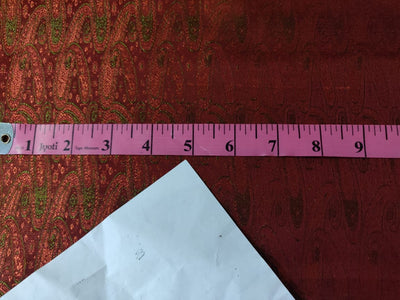 BROCADE FABRIC RUST ORANGE X GREEN COLOR 44" wide BRO109[3]